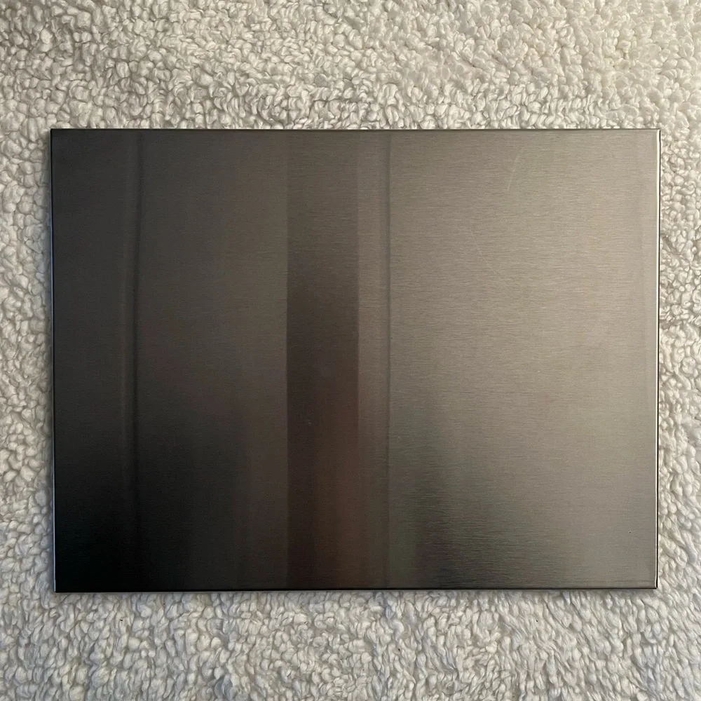Kikkerland Stainless Magnetic Memo Board with Note Pen Pencil Holder